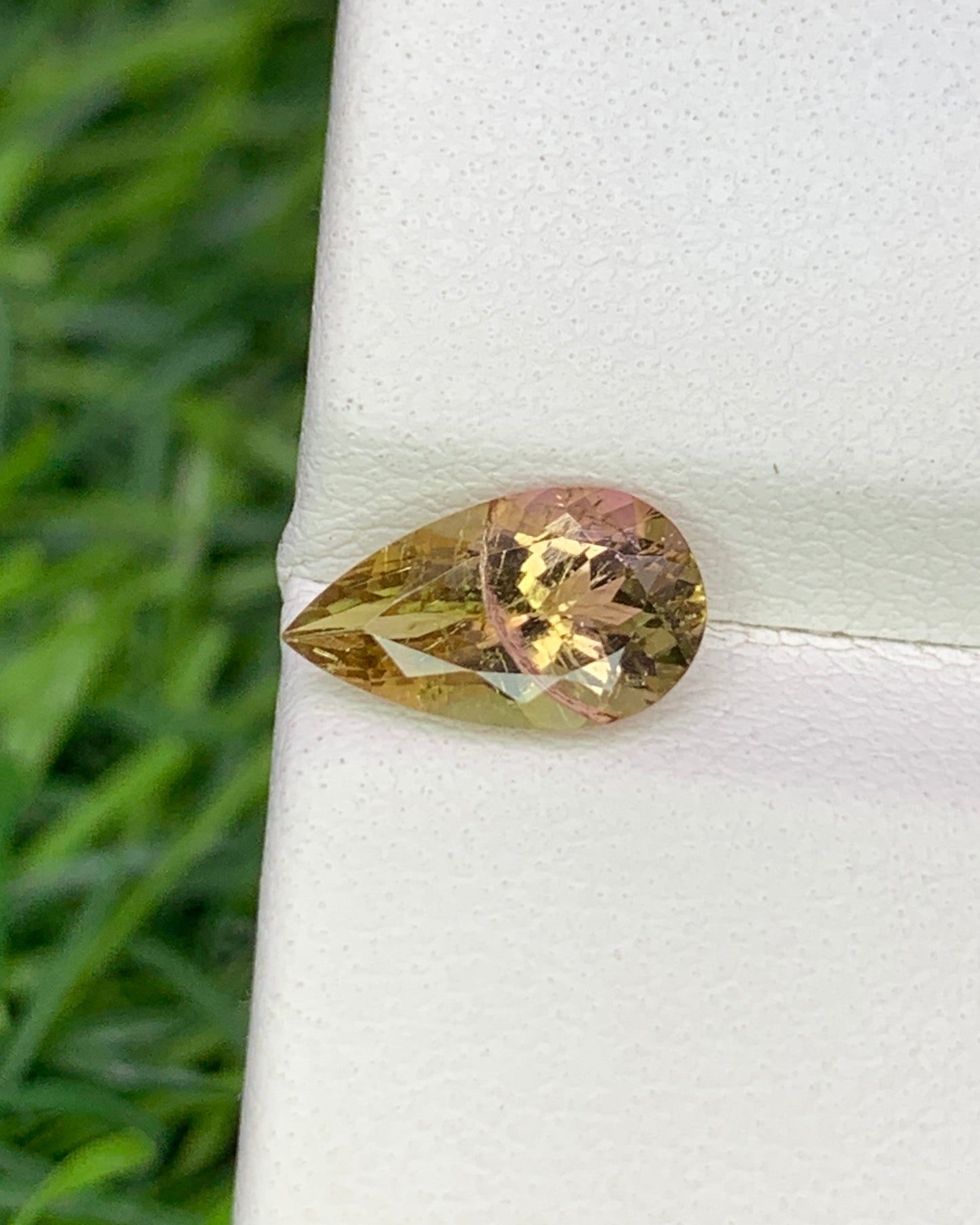 Natural Bi Color Tourmaline 1.31 Carat 10x5.7 MM Pear Shape Faceted Gemstone