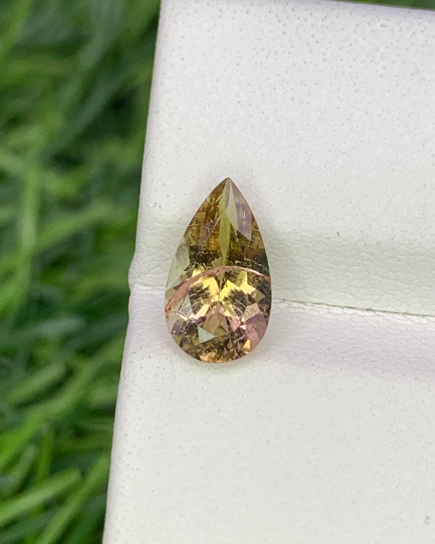 Natural Bi Color Tourmaline 1.31 Carat 10x5.7 MM Pear Shape Faceted Gemstone