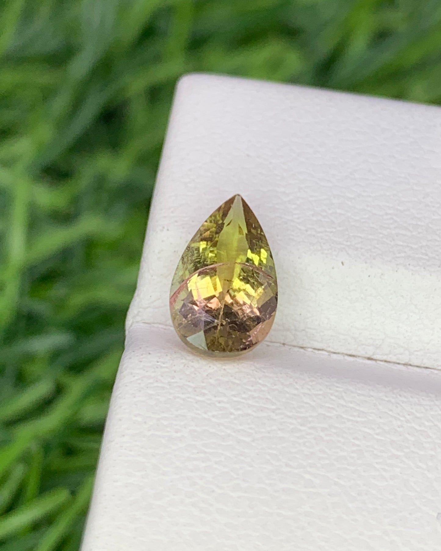 Natural Bi Color Tourmaline 1.31 Carat 10x5.7 MM Pear Shape Faceted Gemstone