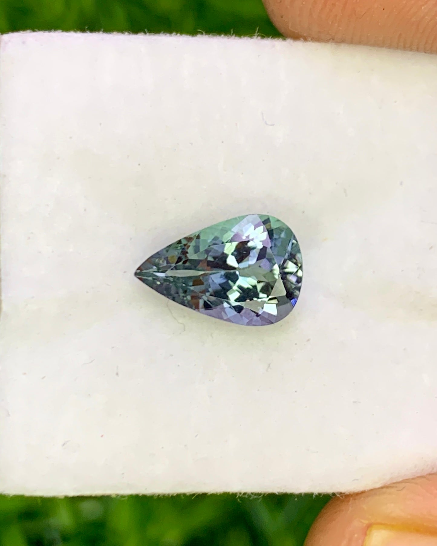 Natural Bi Color Tanzanite 1.34 Carat 9x6 MM Pear Shape Faceted Gemstone