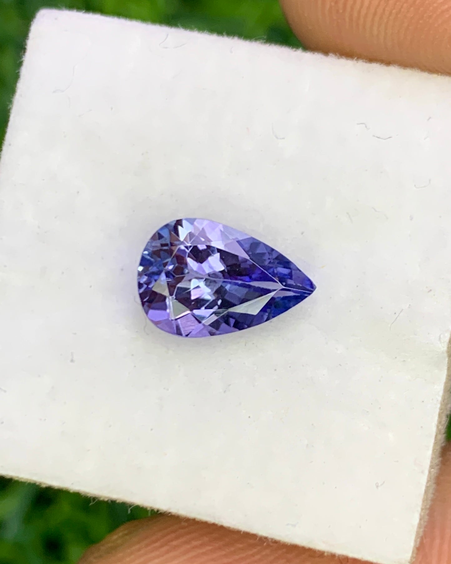 Natural Purple Tanzanite 1.58 Carat 9x6 MM Pear Shape Faceted Gemstone