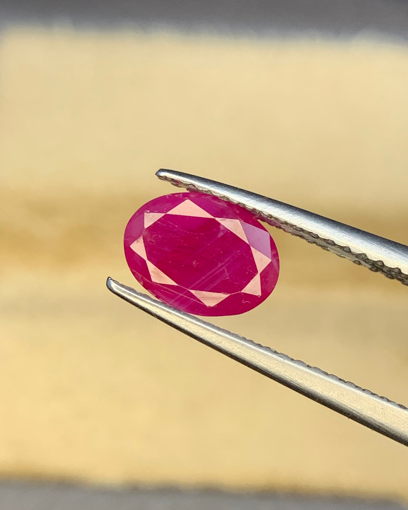 Natural Ruby 1.68 Carat 8x6 MM Oval Shape Faceted Gemstone  