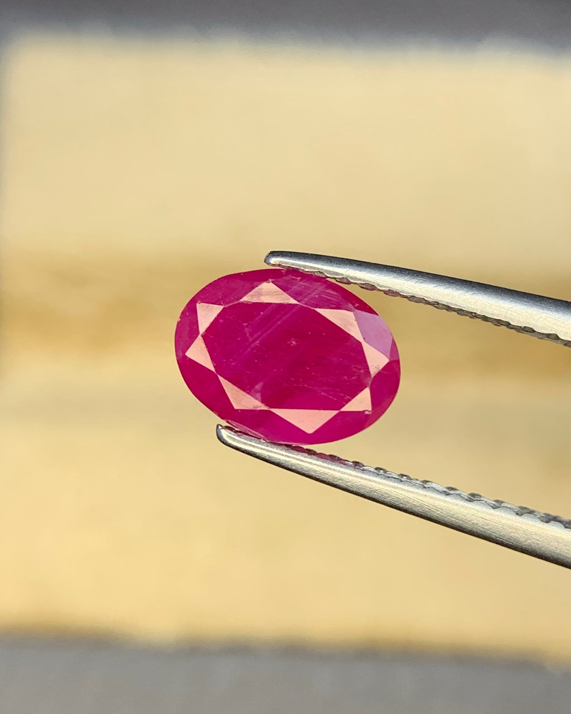 Natural Ruby 1.68 Carat 8x6 MM Oval Shape Faceted Gemstone  