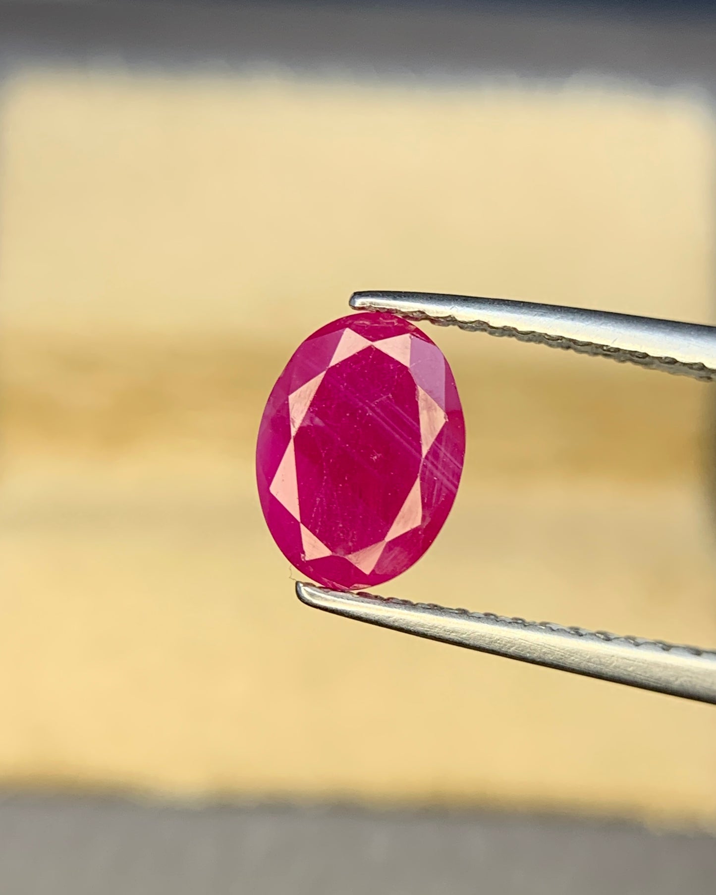 Natural Ruby 1.68 Carat 8x6 MM Oval Shape Faceted Gemstone  
