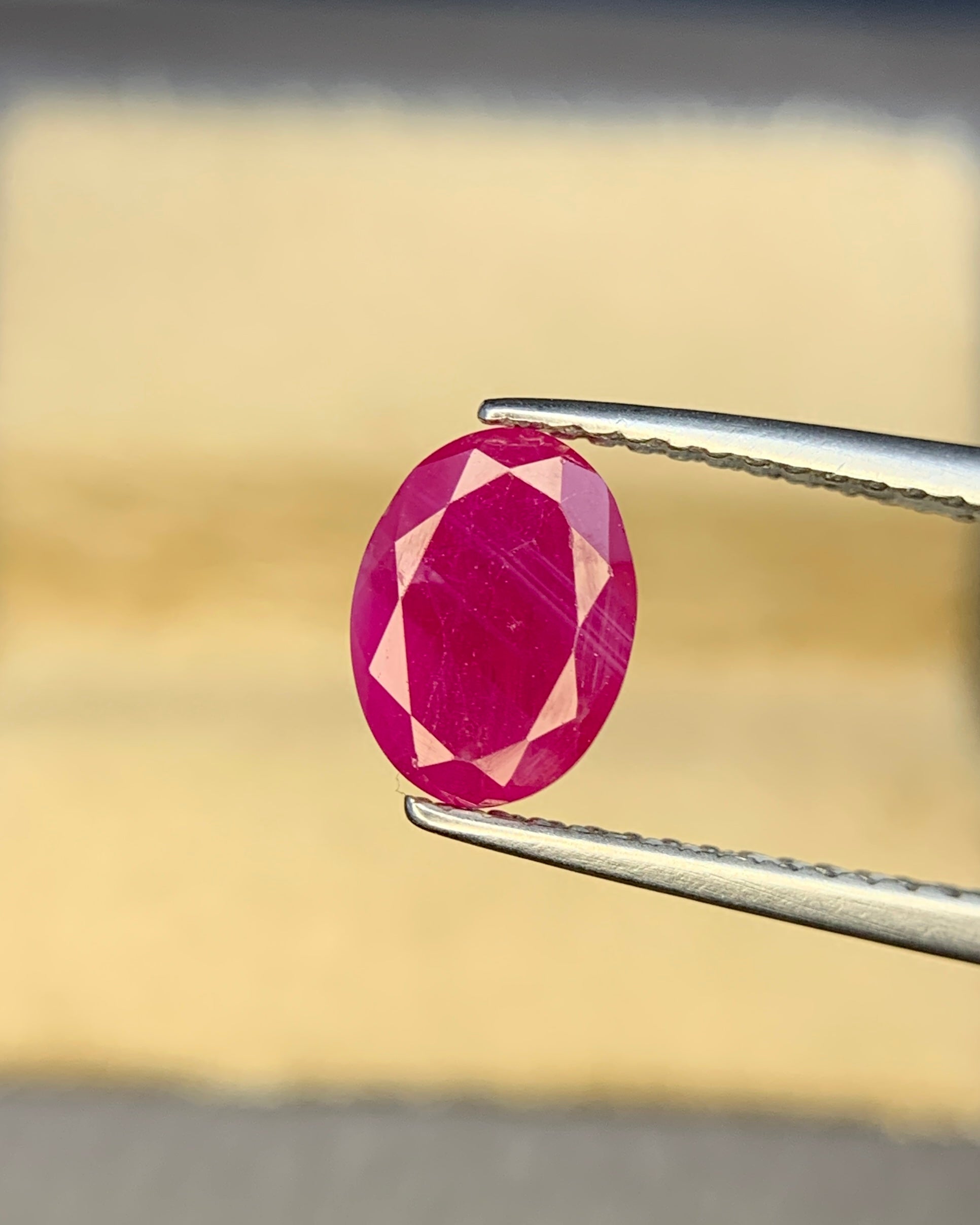 Natural Ruby 1.68 Carat 8x6 MM Oval Shape Faceted Gemstone  