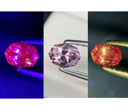 Natural Rare Dragon Garnet / Fluorescent Chromium Vanadium Malaya Garnet 0.29 Carat 4.8x3.7 MM Fancy Shape Faceted Gemstone 