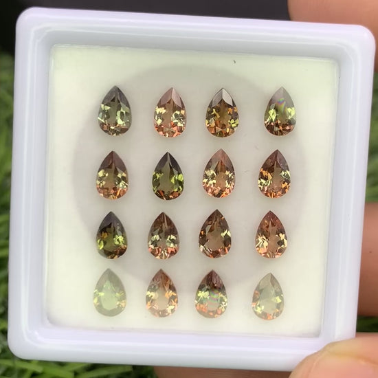 Natural Bi Color Andalusite Lot 6x4 MM Pear Shape Faceted Gemstone Lot 