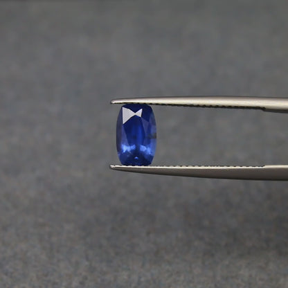 Natural Blue Sapphire 1.56 Carat 8.8x5.6 MM Cushion Shape Faceted Gemstone