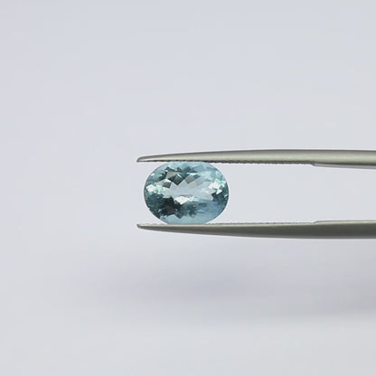 Natural Aquamarine 2.40 Carat 10x8 MM Oval Shape Faceted Gemstone