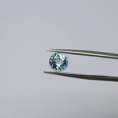 Natural Aquamarine 7x7 MM 1.26 Carat Round Shape Faceted Gemstone