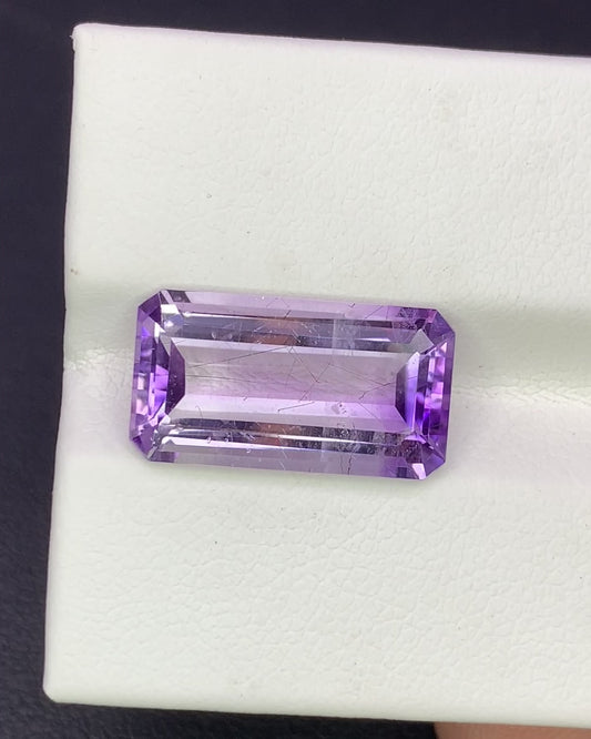 Natural Rutile in Amethyst Hair Like Rutile6.46 Carat 16.5x8.9 MM Octagon Shape Faceted Gemstone 