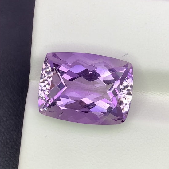 Natural Rutile in Amethyst Hair Like Rutile 11.03 Carat 16.2x12.1 MM Cushion Shape Faceted Gemstone 
