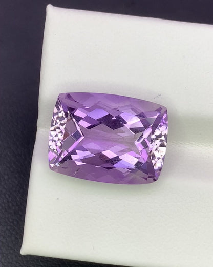 Natural Rutile in Amethyst Hair Like Rutile 11.03 Carat 16.2x12.1 MM Cushion Shape Faceted Gemstone 