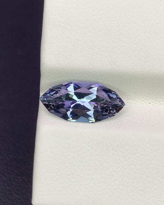 Natural Bi Color Tanzanite 2.09 Carat 13.2x6.2 MM Fancy Marquise Shape Faceted Gemstone
