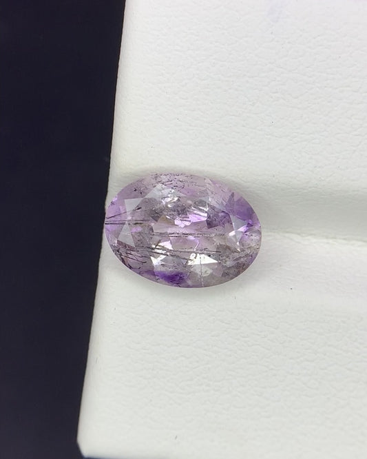 Natural Super Seven 2.40 Carat 10.7x7.7 MM Oval Shape Faceted Gemstone with 7 Crystals Healing Stone Seven Chakra Melody Stone