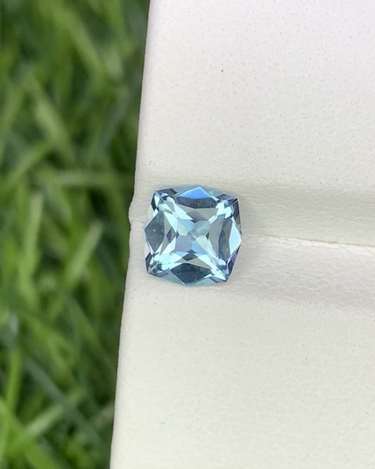Natural Aquamarine 0.87 Carat 6.4x6.4 MM Fancy Shape Faceted Gemstone