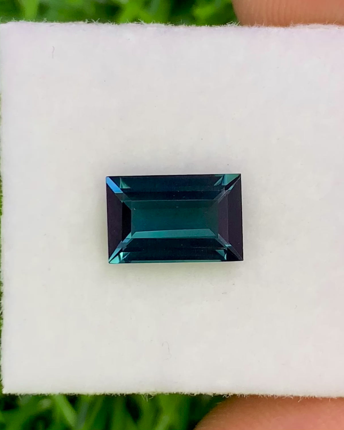 Natural Blue Tourmaline 1.57 Carat 9.1x6 MM Baguette Shape Faceted Gemstone