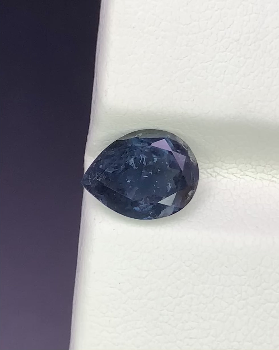 Natural Blue Tourmaline 1.78 Carat 9.3x7.1 MM Pear Shape Faceted Gemstone 