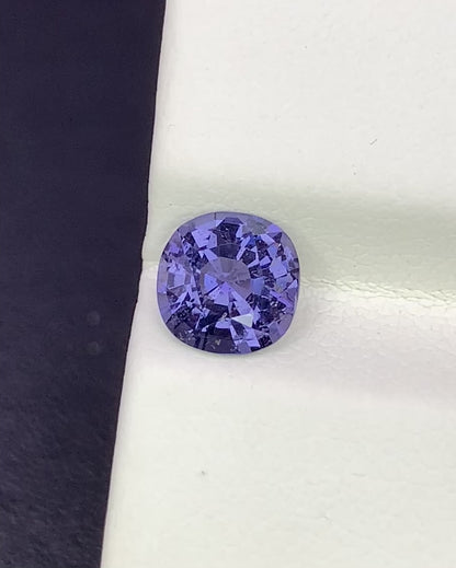 Natural Purple Spinel 1.51 Carat 6.8x6.8 MM Cushion Shape Faceted Gemstone