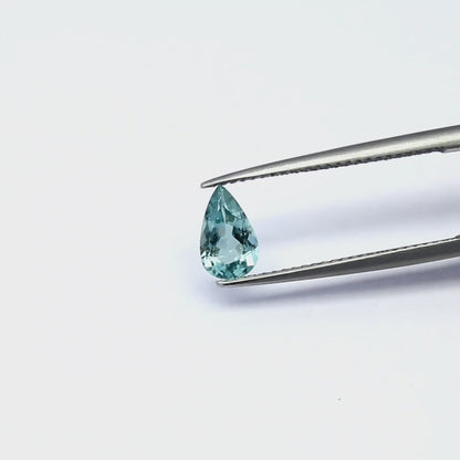 Natural Paraiba Color Tourmaline 0.70 Carat 8X5 MM Pear Shape Faceted Gemstone