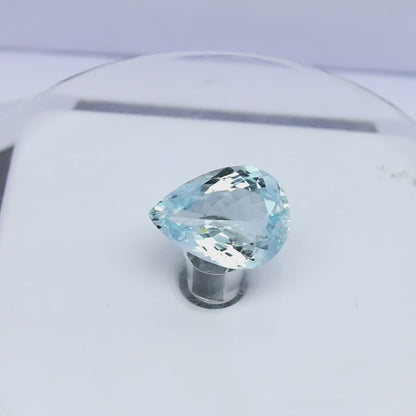 Natural Sky Blue Topaz 22.01 Carat 22x16 MM Pear shape Faceted Gemstone