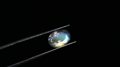 Natural Flawless Multi-Fire  Rainbow Moonstone 1.59 Carat 8.7x6.6 MM Oval Shape Faceted Gemstone