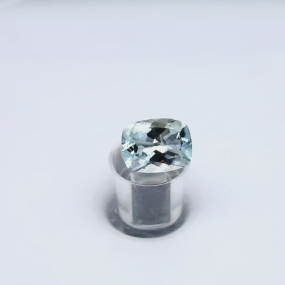 Natural Aquamarine 1.49 Carat 9x7 MM Cushion Shape Faceted Gemstone