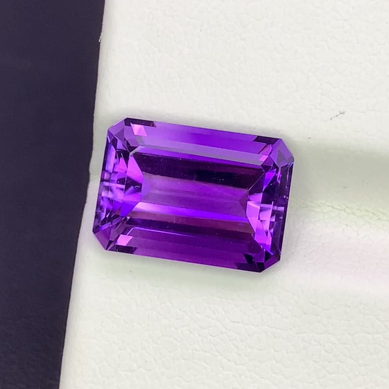 Natural Purple Amethyst 6.03 Carat 13x9.2 MM Octagon Shape Faceted Gemstone 
