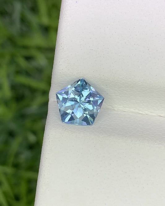 Natural Santa Maria Aquamarine 0.72 Carat 6.3x6.3 MM Fancy Shape Faceted Gemstone 