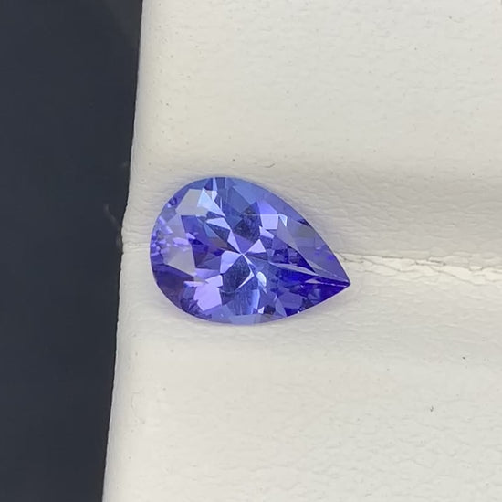 Natural AA Blue Tanzanite 0.98 Carat 8.1x5.7 MM Pear Shape Faceted Gemstone