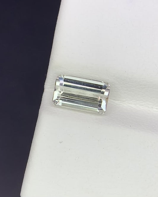 Natural Achroite Tourmaline 1.50 Carat 8.1x4.7 MM Octagon Shape Faceted Gemstone 