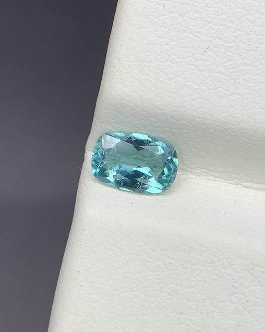 Natural Indicolite Tourmaline 0.43 Carat 6x4 MM Cushion Shape Faceted Gemstone