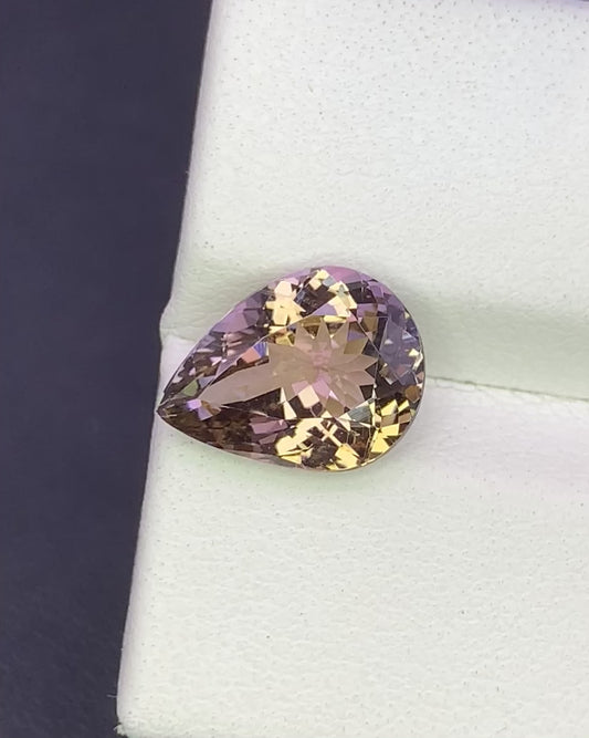 Natural Unheated Bi Color Tanzanite 3.30 Carat 11.4x8.5 MM Pear Shape Faceted Gemstone