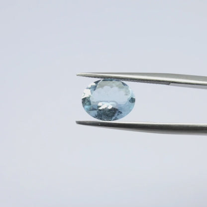 Natural Aquamarine 1.80 Carat 10x8 MM Oval Shape Faceted Gemstone