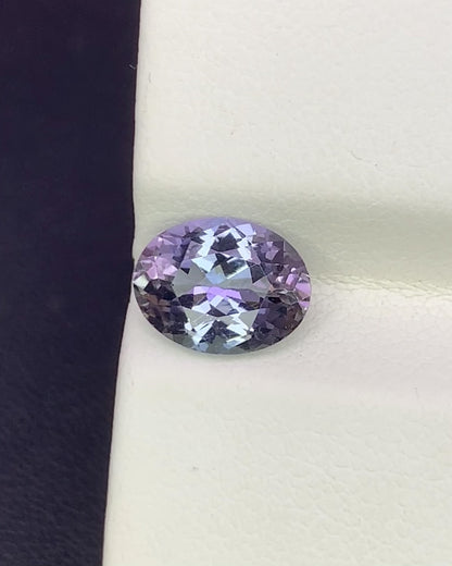 Natural Bi Color Tanzanite 2.00 Carat 8.8x6.8 MM Oval Shape Faceted Gemstone
