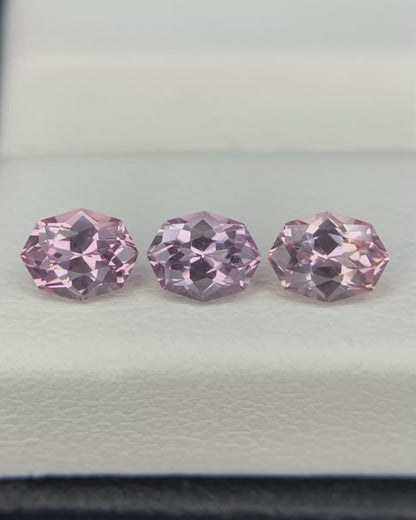 Natural Rare Dragon Garnet / Fluorescent Chromium Vanadium Malaya Garnet Lot 1.02 Carat 5x3.8 MM Fancy Shape Faceted Gemstone 3 Piece Lot