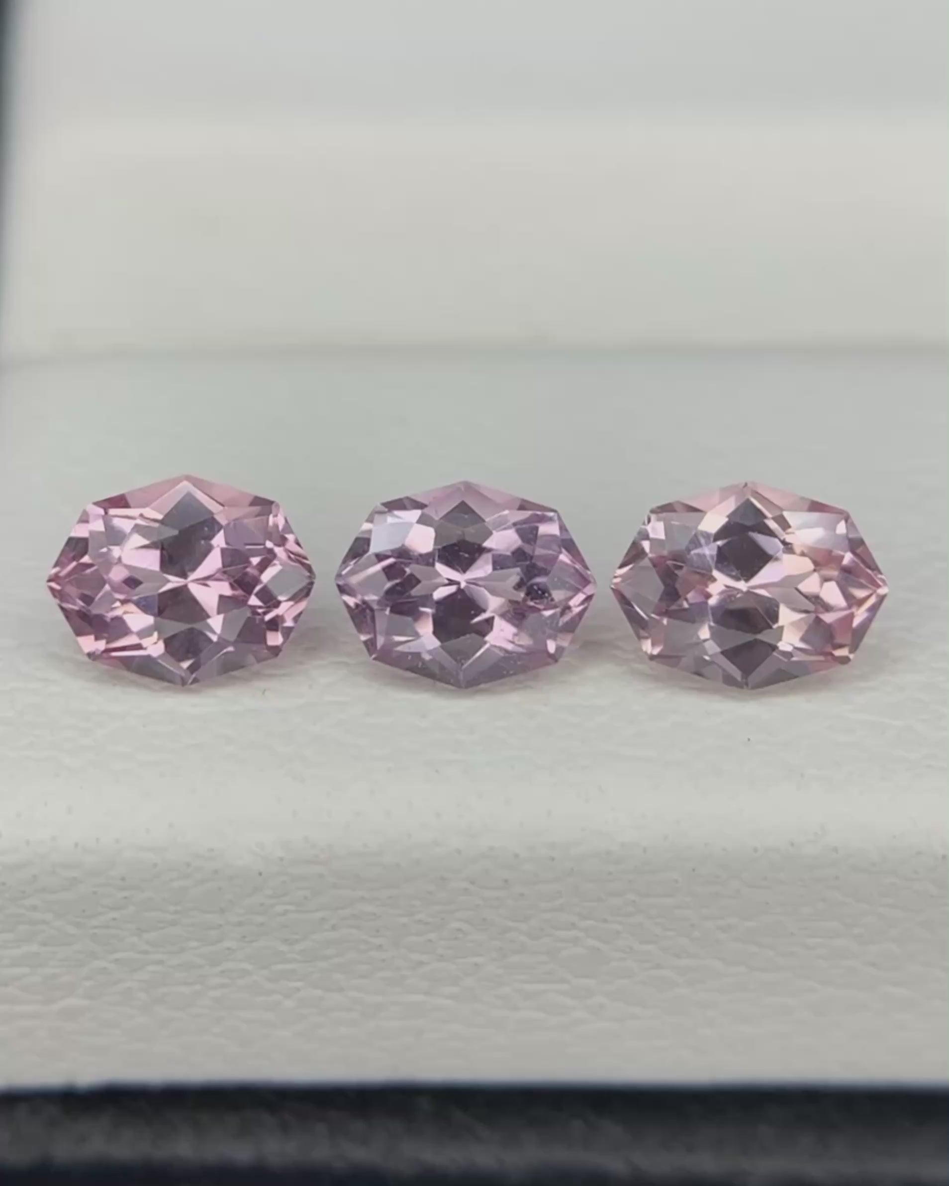 Natural Rare Dragon Garnet / Fluorescent Chromium Vanadium Malaya Garnet Lot 1.02 Carat 5x3.8 MM Fancy Shape Faceted Gemstone 3 Piece Lot