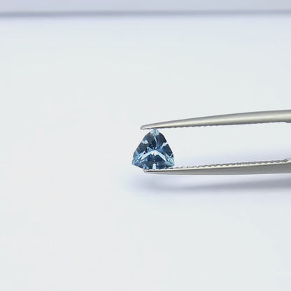 Natural Aquamarine 0.64 Carat 6.2x6.2 MM Trillion Shape Faceted Gemstone