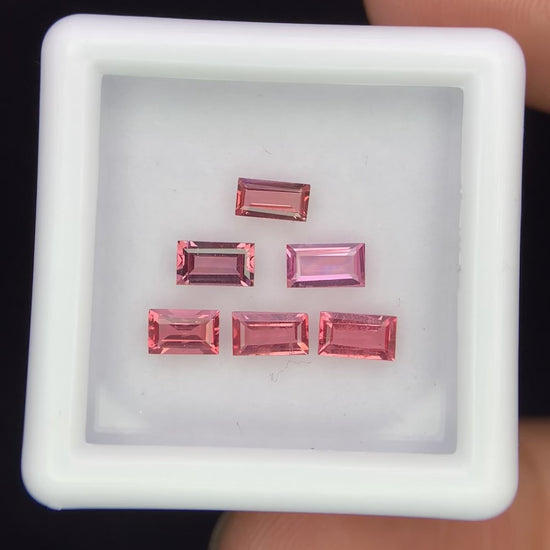 Natural Spinel Lot 1.55 Carat Baguette Shape Faceted Gemstone 6 Piece Lot