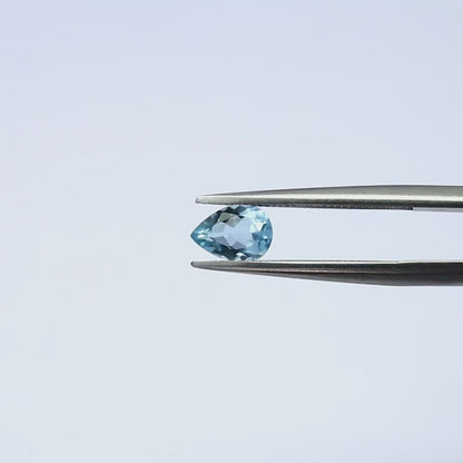 Natural Aquamarine 0.51 Carat 7x5 MM Pear Shape Faceted Gemstone