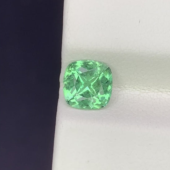 Natural Rare Vanadium Kornerupine 0.92 Carat 6.2x6.2 MM Cushion Shape Faceted Gemstone