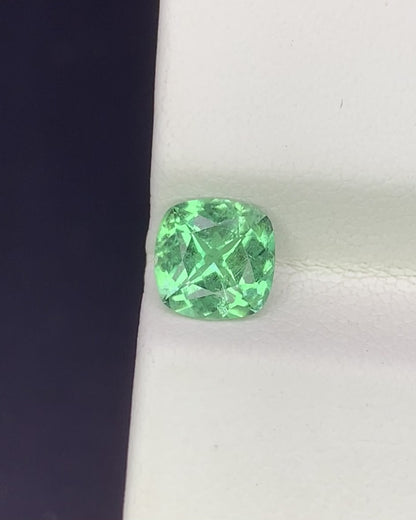Natural Rare Vanadium Kornerupine 0.92 Carat 6.2x6.2 MM Cushion Shape Faceted Gemstone