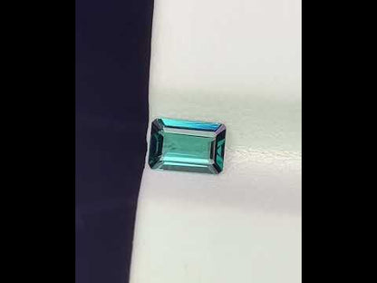 Natural Indicolite Tourmaline 0.52 Carat 6x4 MM Octagon Shape Faceted Gemstone