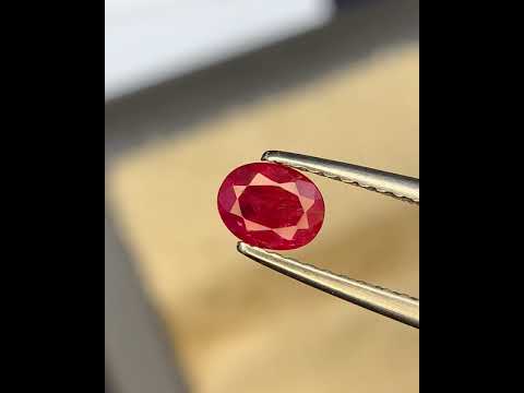 Natural Ruby 0.61 Carat 5.3x4.3 MM Oval Shape Faceted Gemstone