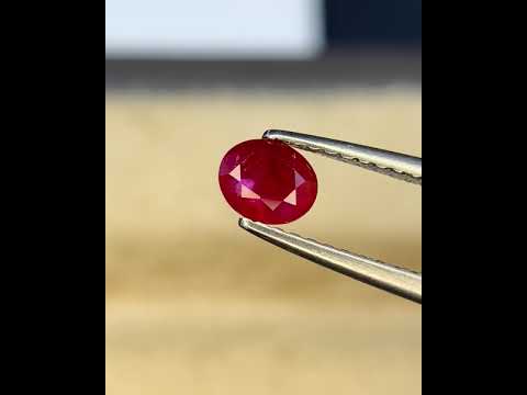 Natural Ruby 0.57 Carat 5x4 MM Oval Shape Faceted Gemstone