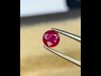 Natural Ruby 0.49 Carat 4.4x4.4 MM Round Shape Faceted Gemstone