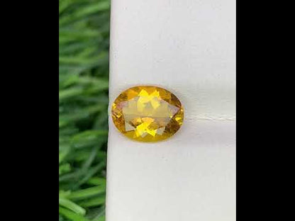 Natural Yellow Tourmaline 1.59 Carat 9x7 MM Oval Shape Faceted Gemstone