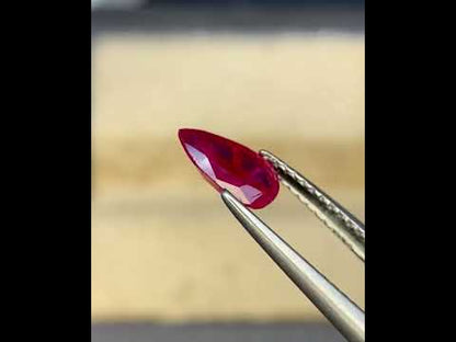 Natural Ruby 0.94 Carat 8x4.8 MM Pear Shape Faceted Gemstone