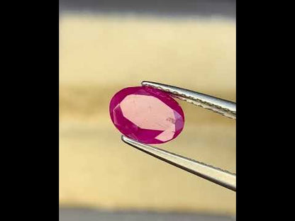 Natural Ruby 1.68 Carat 8x6 MM Oval Shape Faceted Gemstone