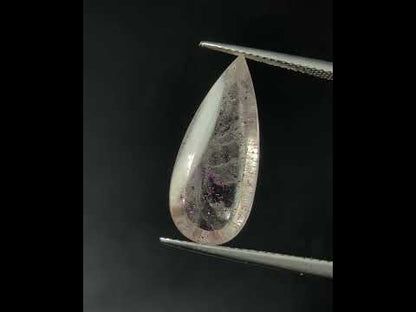 Natural Rare Pink Fire Quartz 8.29 Carat 22x9.3 MM Pear Shape Covellite Quartz Gemstone from Brazil